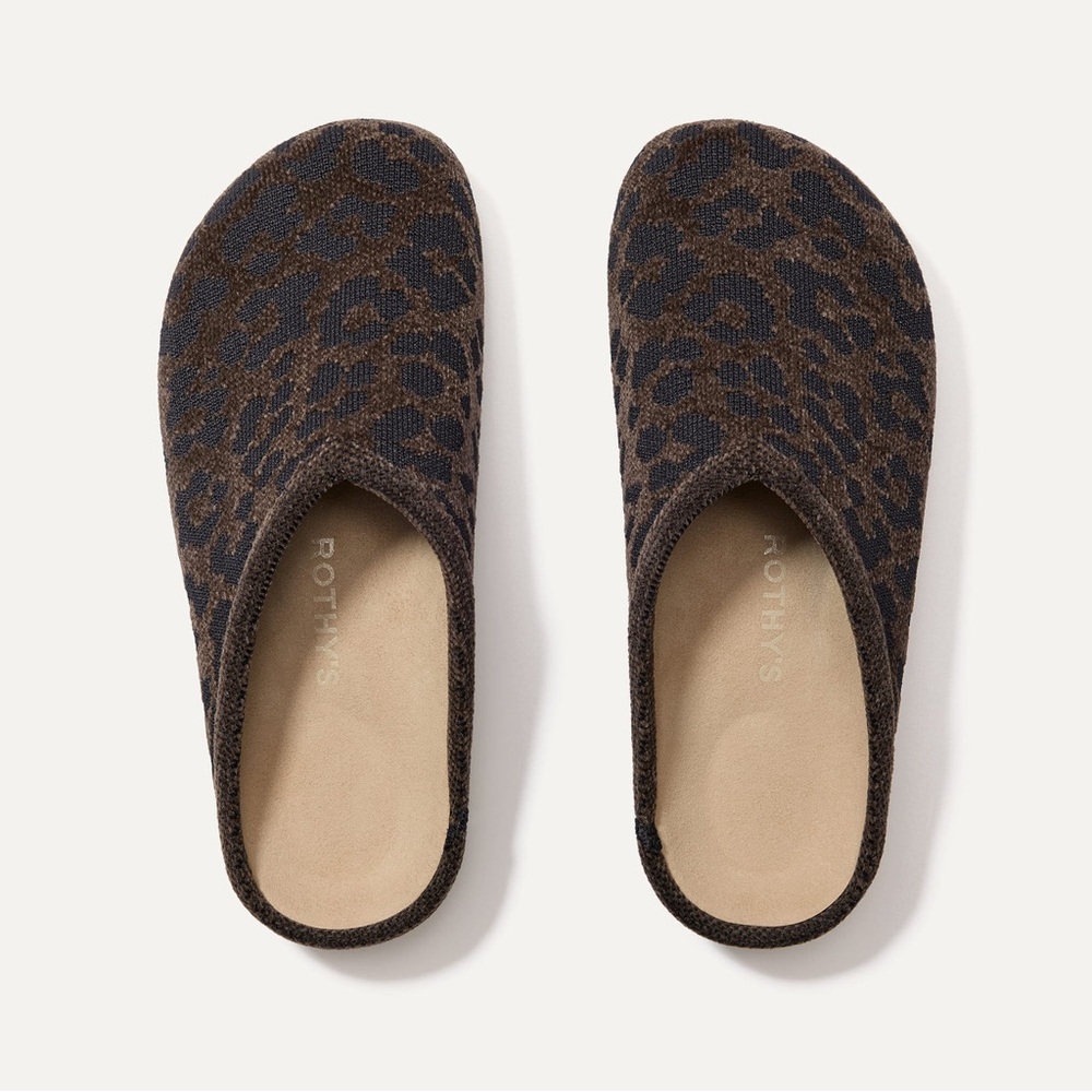 Rothy's ReVelvet Casual Clog Cheetah